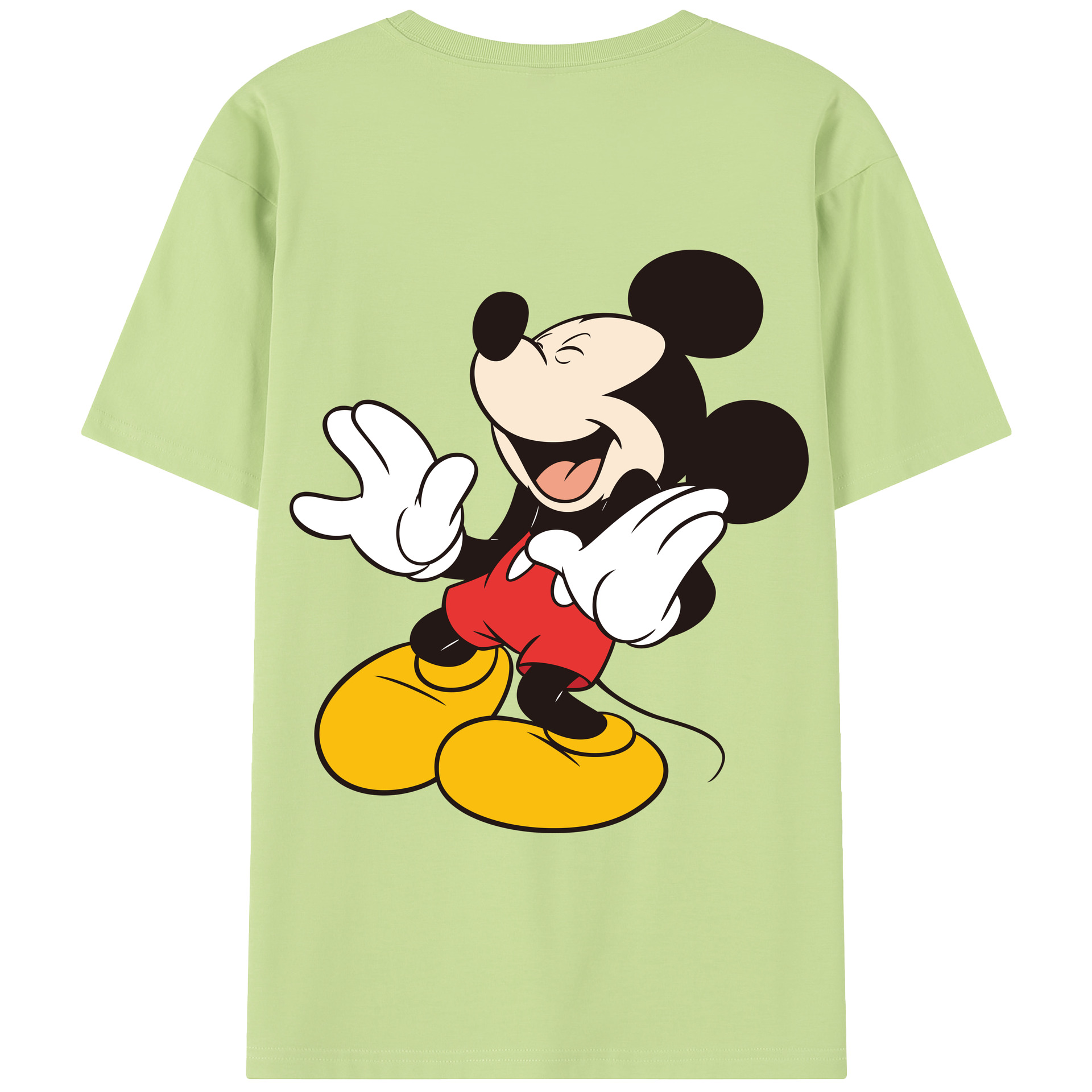（画像用） ミッキーマウス Mickey Mouse 綿100％半袖Tシャツ（背面プリント）